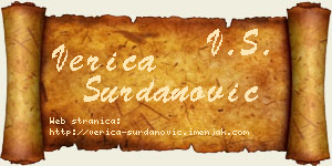 Verica Surdanović vizit kartica